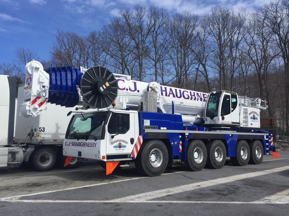 CJ Shaughnessy cranes staged in the Avon yard